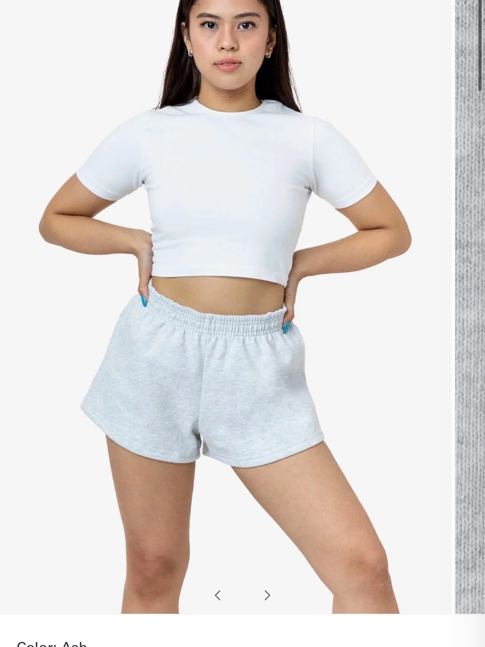 Los Angeles Apparel Ash Grey Women’s Athletic Lounge Shorts